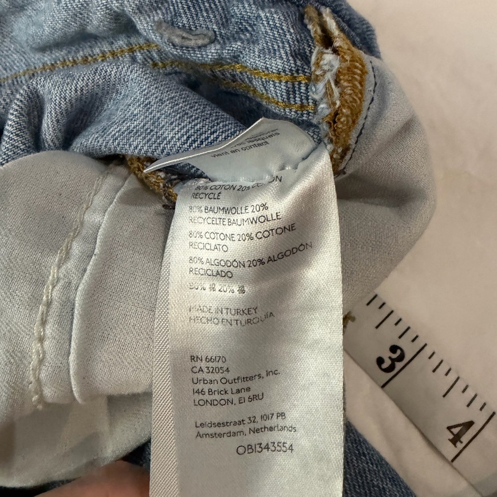 FREE PEOPLE WE THE FREE Long Lines Jeans Split Hem Vintage Light 26 - Picture 10 of 16